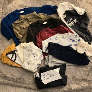 3-6 Month Baby Boy Clothing Bundle - 15 piece set